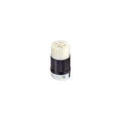 Leviton 2723 Locking Connector 30 Amp 250 Volt 3-Phase NEMA L15-30R Industrial Grade Black-White