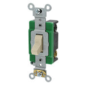 Leviton 3032-2I Toggle Double-Pole AC Quiet Switch 30 Amp 120/277 Volt Extra Heavy Duty Spec Grade Self Grounding