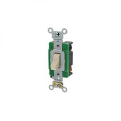 Leviton 3032-2I Toggle Double-Pole AC Quiet Switch 30 Amp 120/277 Volt Extra Heavy Duty Spec Grade Self Grounding