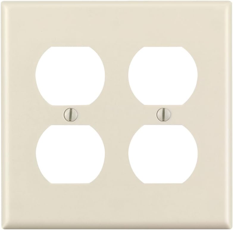 Leviton 78016 Duplex Receptacle Wallplate Standard Size Pack of 1