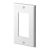 Leviton 80401-W 1-Gang Decora/GFCI Wallplate, Standard Size, Thermoset, Device Mount, White