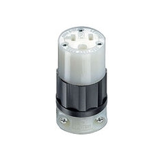 Leviton 5369-C Industrial Grade Straight Blade Connector 125 Volt 20 Amp Black-White