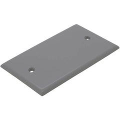 Leviton 80714-GY Wallplate 1-Gang Standard Size Box Mount Nylon Gray