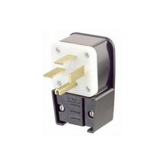 Leviton 8452-P 50 Amp 250 Volt-3PY Straight Blade Plug Industrial Grade Grounding Angle Replacement 89640