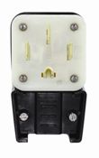 Leviton 9452-P 50 Amp 125/250 Volt Straight Blade Plug Industrial Grade Grounding Angle Black