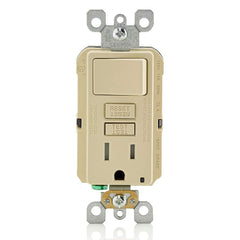 Leviton GFSW1-I SmartlockPro Slim GFCI Combination Switch Tamper-Resistant Receptacle