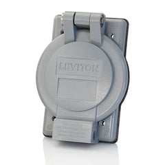 Leviton WP2-G Weatherproof Cover Self-Closing Lid 2-1/4 Inch Gray Replacement WP2-G