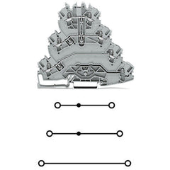 WAGO 2002-4131 Feed-through Terminal Block 4 Levels Quadruple Deck Gray 20A