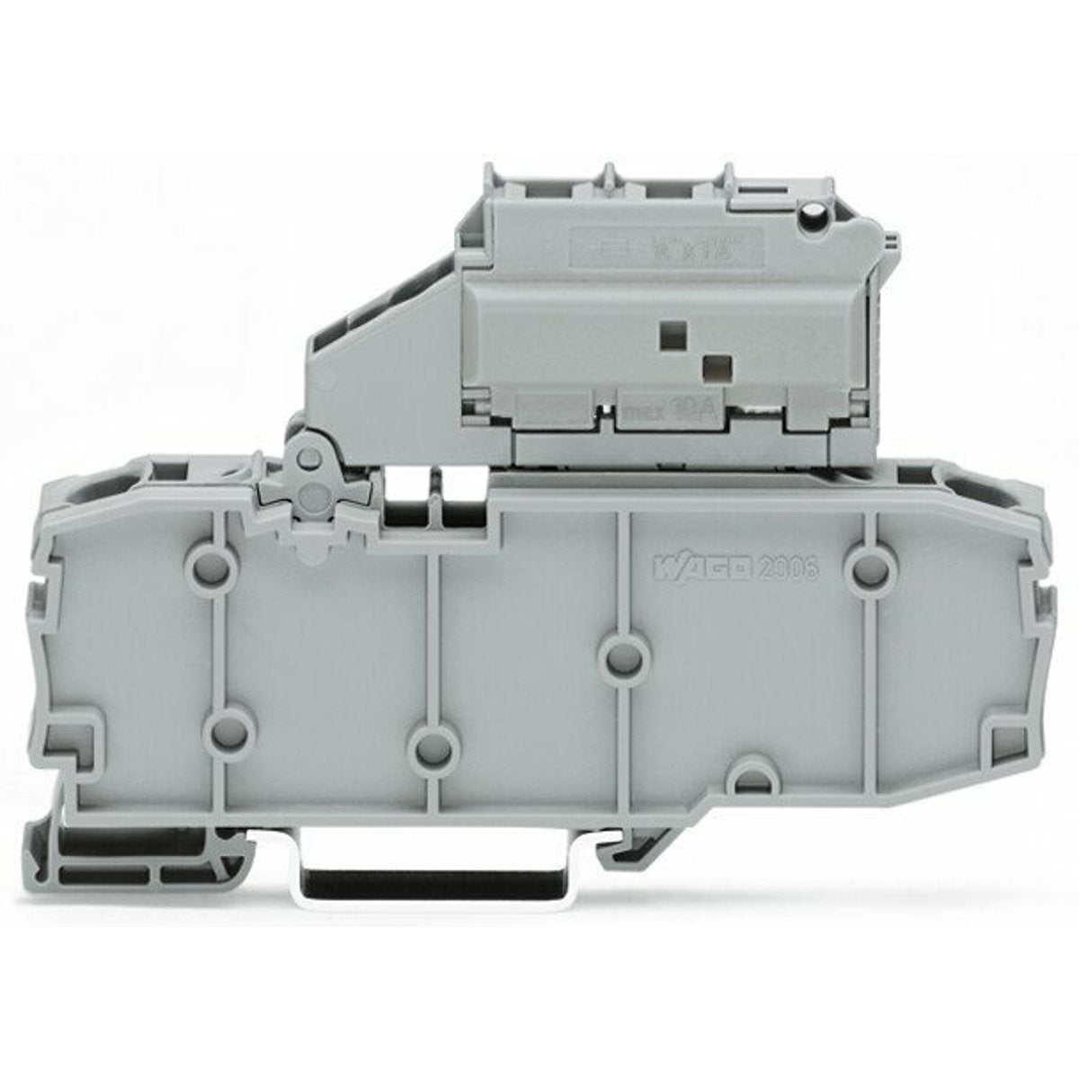 WAGO 2006-1631/099-000 Feed-Through Terminal Block Lever Type 1-Deck/Level Fused Disconnect 1P 2-Wires DIN Rail Mount