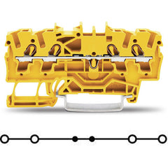 WAGO 2002-1406 Terminal Block Push-In 1P Feed-Through Yellow Replacement 2002-1406