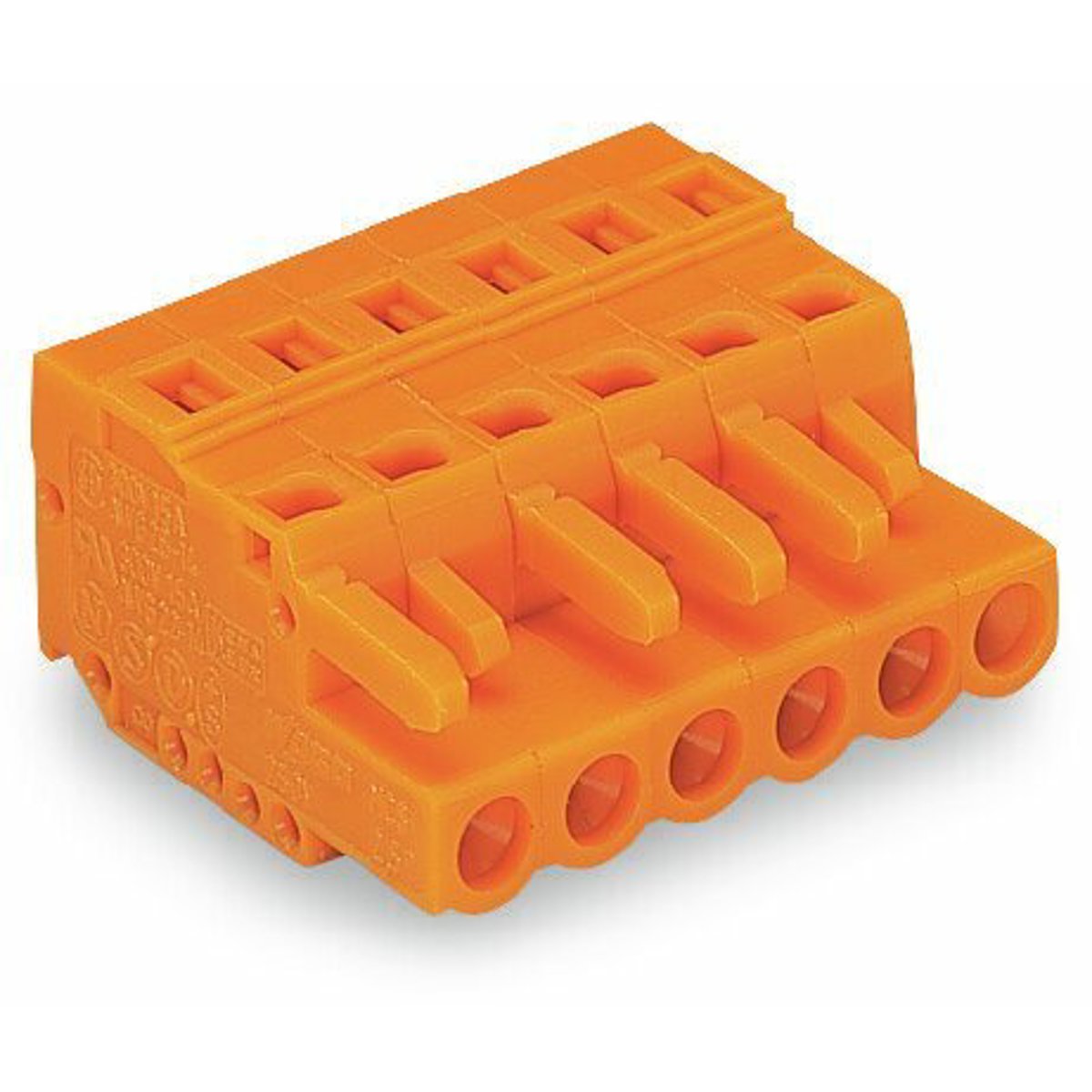 WAGO 231-302/102-000 Female Connector 2-Pole Orange