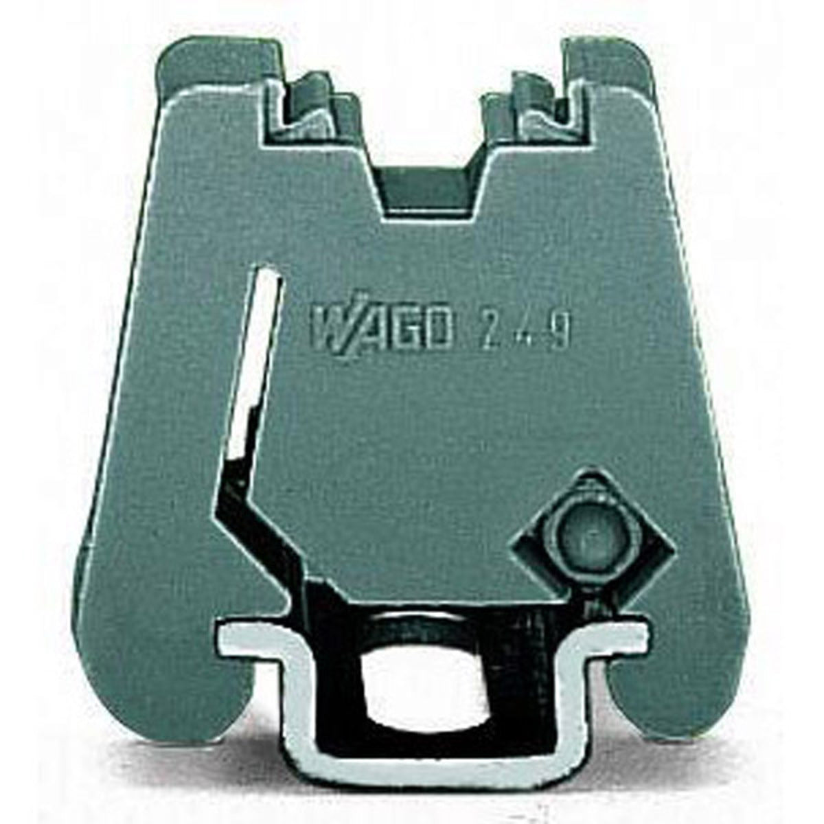 WAGO 249-101 Screwless End Stop DIN-15 Rail Mounting Polyamide Gray