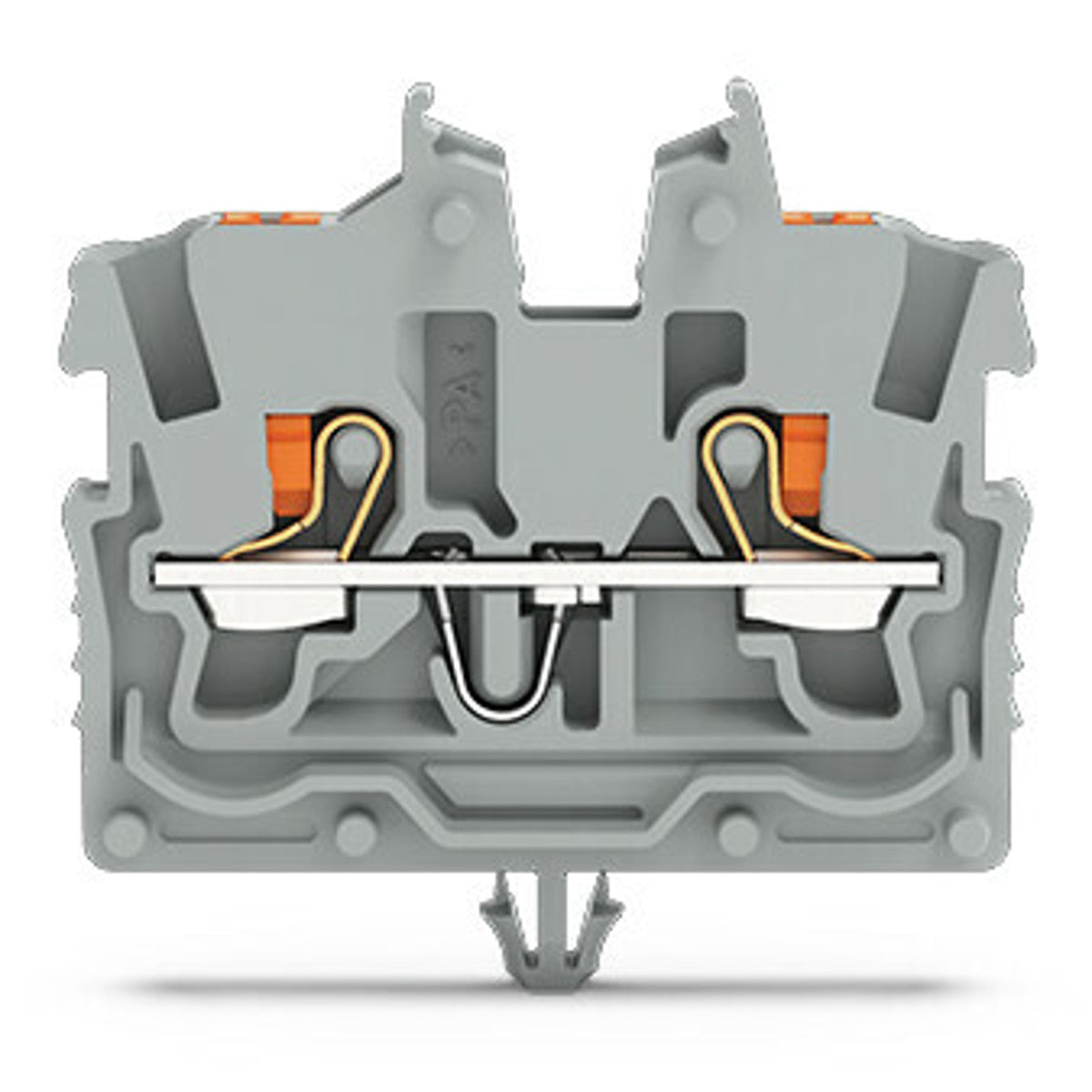 WAGO 2250-311 Feed-through Miniature Terminal Block Snap-in Mount Gray