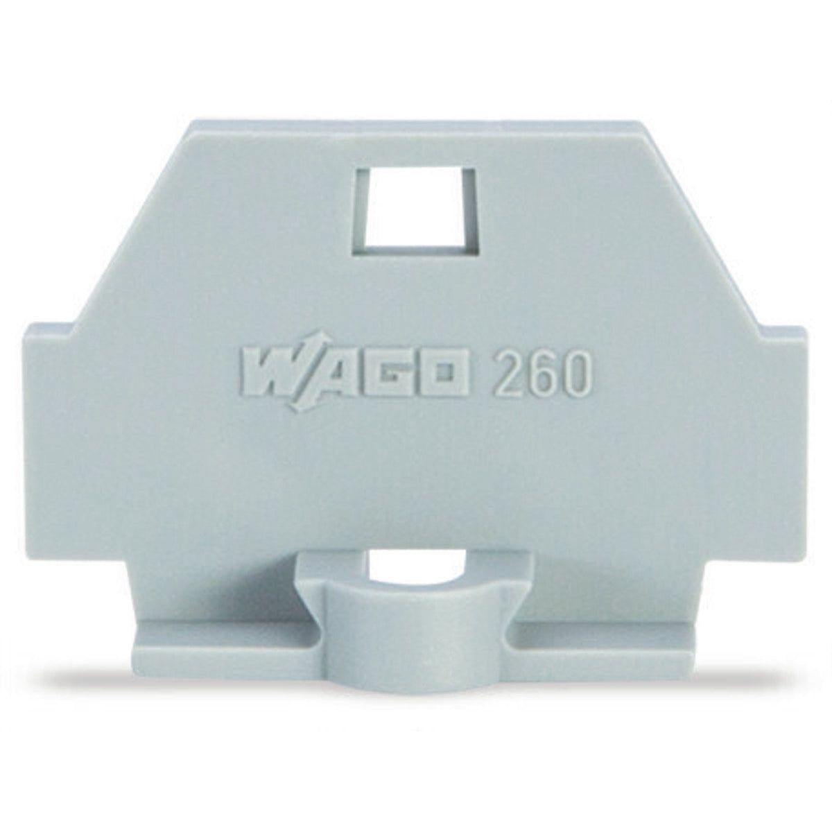 WAGO 260-361 Terminal Block End Plate Surface Mounting Flange Gray