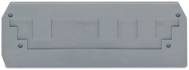 WAGO 284-308 End and Intermediate Plate 2.5mm Gray Terminal Block