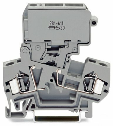 WAGO 281-612 Terminal Block 10A 1-Level Fused Disconnect Gray