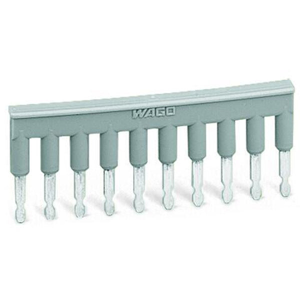 WAGO 281-490 Insulated Comb-Style Jumper Bar 10-Way 10 Poles Gray