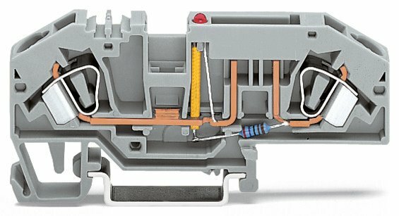 WAGO 282-698/281-413 Terminal Block 24VDC Gray