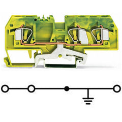 WAGO 282-687 Ground/Earthing Terminal Block 1 Deck/Level Center Marking Slot 8mm Width