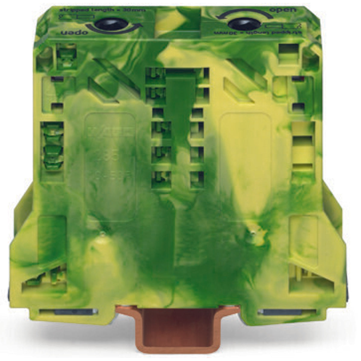 WAGO 285-157 Ground/Earthing Terminal Block Green-Yellow 1PE 2-Wires