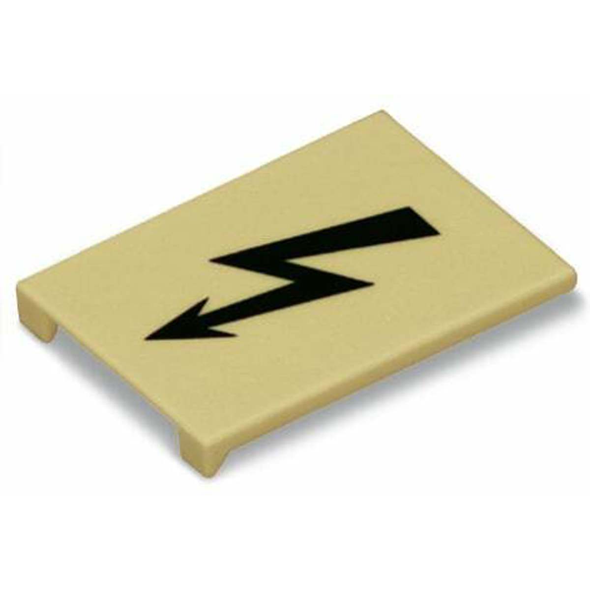 WAGO 285-420 Protective Warning Marker with Black High-Voltage Symbol - Yellow - Polyamide (PA66)