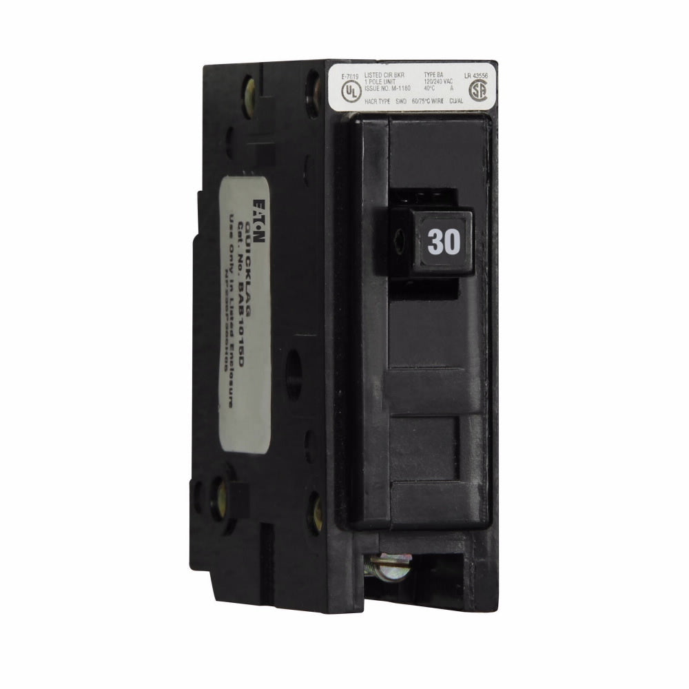 Eaton BAB1030 Quicklag Industrial Miniature Circuit Breaker 30 Amp Bolt-On