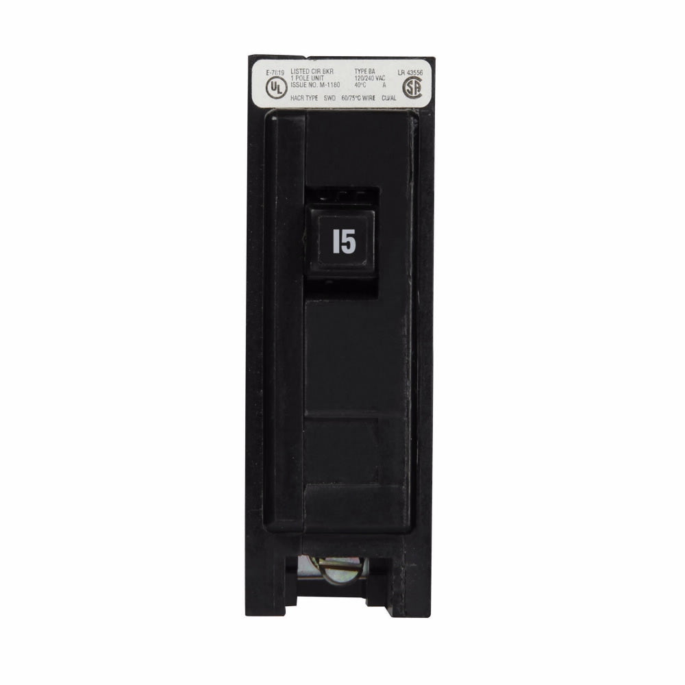 Eaton BAB1015 Miniature Circuit Breaker 15 Amp 1 Pole 240 VAC