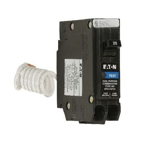 EATON BRP115DF Combination Circuit Breaker 15A 120VAC Plug-On 10 kA