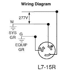 Leviton 4779-C Locking Connector 15 Amps 277 Volts Industrial Grade Nylon Grounding Black-White