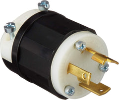 Leviton 2611 Locking Plug 30 Amp 125 Volt NEMA L5-30P Industrial Grade Black-White