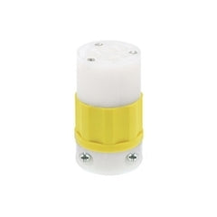 Leviton 5269-CY Connector Straight Blade 15 Amp 125 Volt Yellow-White