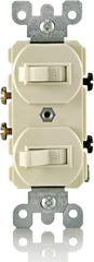 Leviton 5224-2I Single-Pole Combination Switch 15A 120/277V Ivory