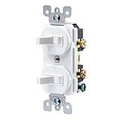 Leviton 5224-2I Single-Pole Combination Switch 15A 120/277V Ivory