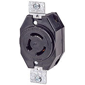 Leviton 7310-B Locking Receptacle 20 Amp 125/250 Volt Black