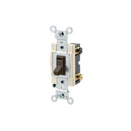 Leviton 54504-2 4-Way Framed AC Quiet Toggle Switch 120/277 VAC 15 Amp Brown