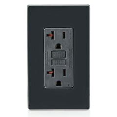 Leviton GFNT2-E GFCI Receptacle 20A 125V Black Non-Tamper Resistant