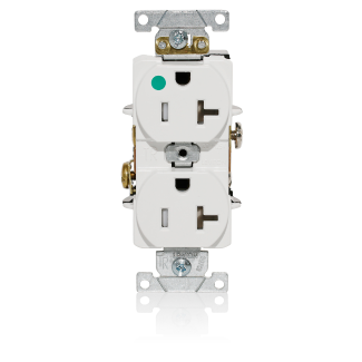 Leviton T8300-W Duplex Receptacle 125VAC 20A 2P 3W White