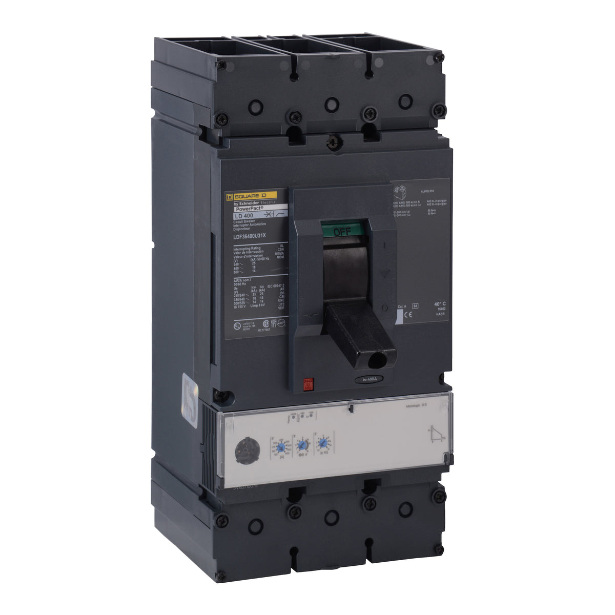 Square D LDF36400U31X Circuit Breaker 400A 3-Pole 600VAC