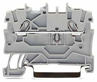 WAGO 2000-1201 Feed-through Terminal Block 1mm2 Push-in CAGE CLAMP Gray