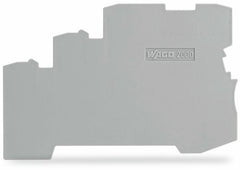 WAGO 2000-5391 End and Intermediate Plate 1mm Gray Compatible with 3-Conductor Terminal Block