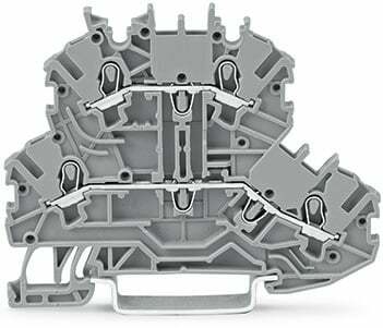 WAGO 2000-2201 Double-Deck Terminal Block 13.5A 16-24 AWG Gray