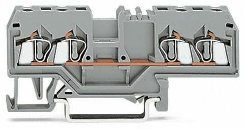 WAGO 280-633 Terminal Block 20A Gray DIN Rail Mount - 280-633