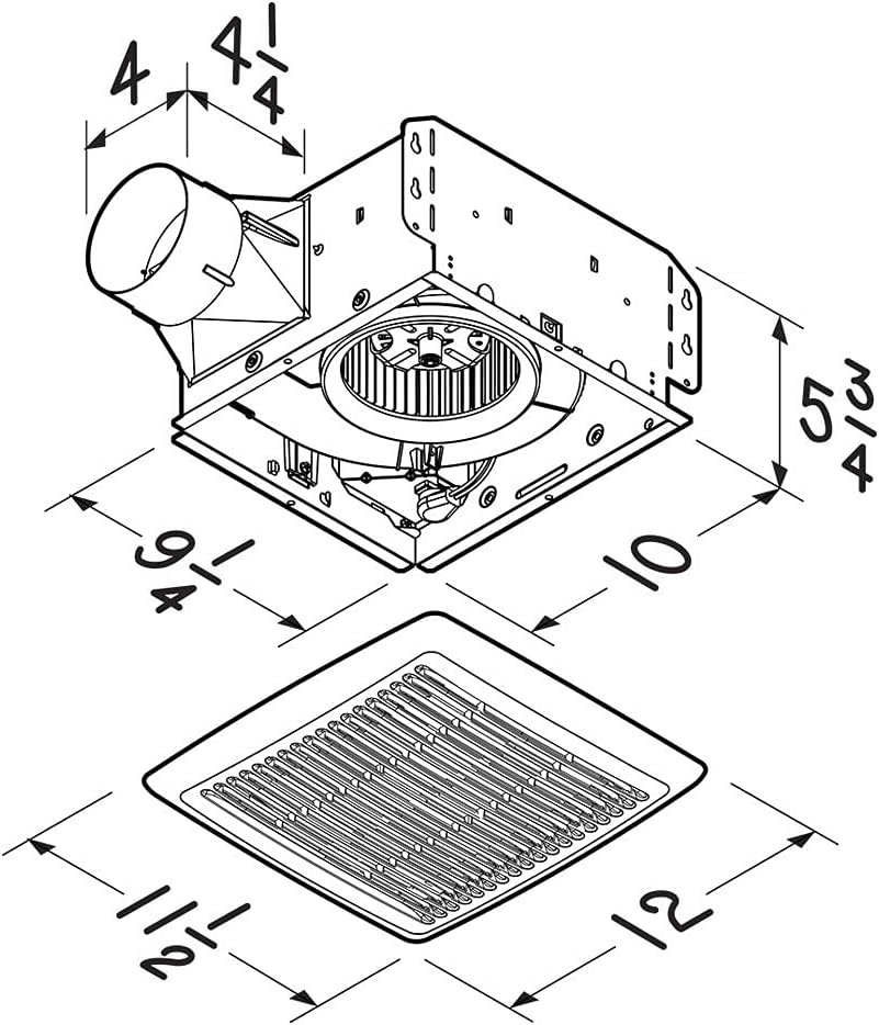 Broan-NuTone AE80B InVent Series Single-Speed Ventilation Fan, 80 CFM, 1.5 Sones, Energy Star Certified