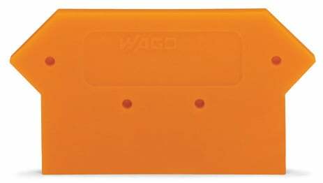 WAGO 283-317 End and Intermediate Plate 4mm Orange