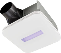 Broan-NuTone AR110LKVV SurfaceShield Vital Vio Powered Exhaust Vent Fan LED White Light & Violet Light, 110 CFM, White