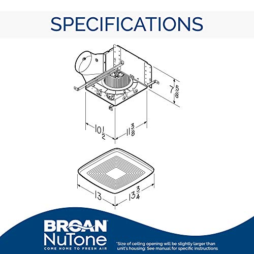 Broan-NuTone QTXE110150DC Exhaust Fan 110-130-150 CFM Energy Star Certified