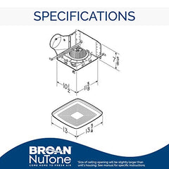 Broan-NuTone QTXE110150DC Exhaust Fan 110-130-150 CFM Energy Star Certified