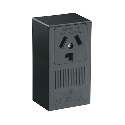 Leviton 5054-P00 Receptacle 30A 125/250V NEMA 10-30R Black