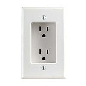 Leviton 689-W 15 Amp Recessed Duplex Receptacle 125 Volt 2-Pole NEMA 5-15R White