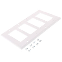 Leviton 80412-W Decora/GFCI 4-Gang Wallplate Standard Size Thermoset Device Mount White